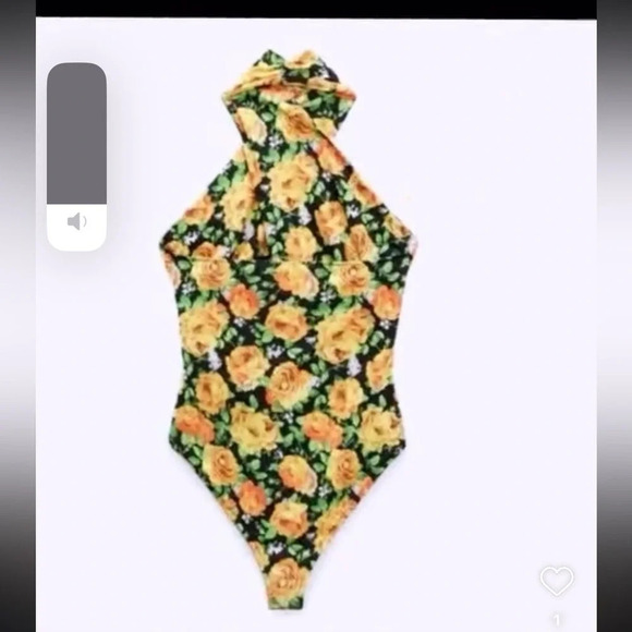 ZARA Floral Halter Bodysuit Top 🌼 - Picture 4 of 7
